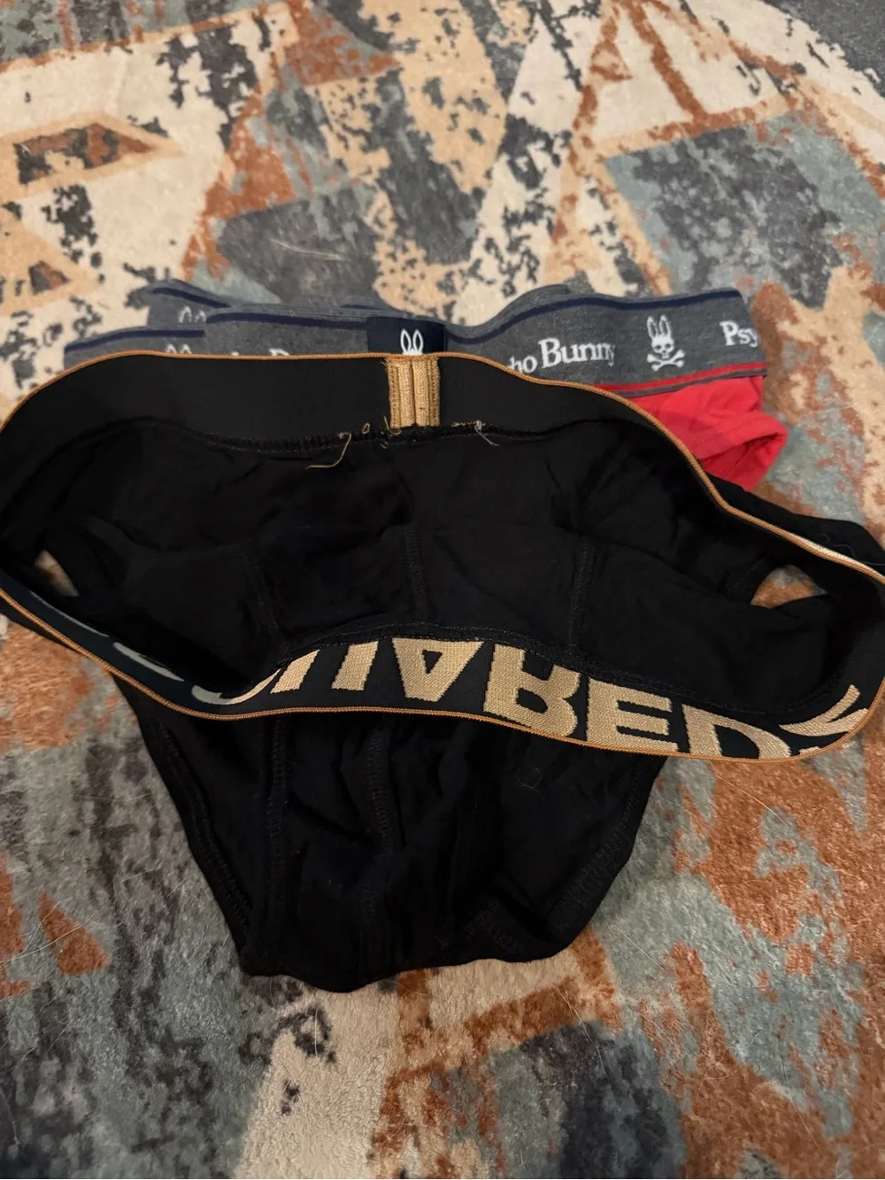 DSQUARED2 Black Briefs with Beige Branded Waistband